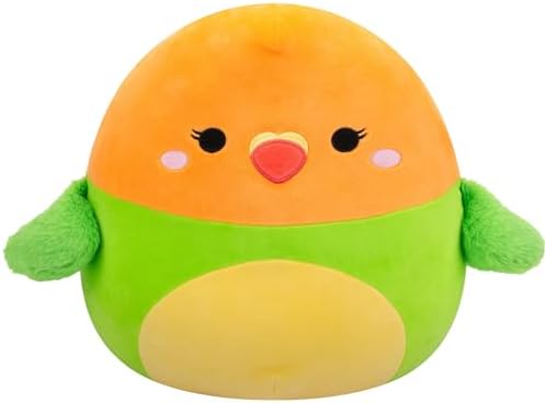 Squishmallows Original 14-Inch Plath Green and Orange Lovebird - Official Jazwares Plush (Large)