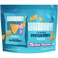 Popped Protein Chips - Ranch 4 Pack | Protein Snack | Gluten-Free| Keto Friendly 136g