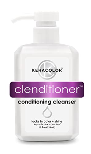Keracolor Clenditioner Cleansing Conditioner, Color Protecting Keratin-Infused Co-Wash, Prevents Fade, 2 Sizes