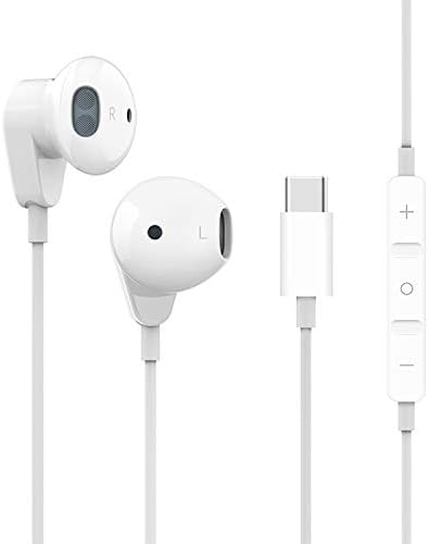 WamGra USB C Headphones, HiFi Stereo Type C Earbuds USB C Earphones with Mic & Volume Control Compatible with iPhone 16 15,Google Pixel 8 7 6,OnePlus 10 9,MacBook,iPad Pro,Samsung Galaxy S23 S22 S21
