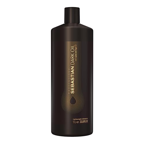 Sebastian Professional Dark Oil Lightweight Shampoo| Infused with Jojoba & Argan Oil for Silky, Smooth Hair