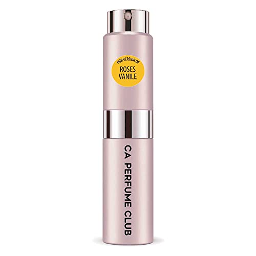 CA Perfume Impression of Roses Vanile For Women Replica Version Fragrance Dupes Concentrated Long Lasting Eau de Parfum Spray Refillable Atomizer Bottle 0.27 Fl Oz/8ml-X1