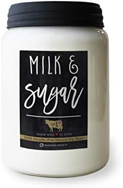 Milkhouse Candle Company - Milk & Sugar - 26oz Beeswax and Soy Candles - Farmhouse Collection - 100% Natural, Paraffin Free, with Premium Fragrance Oil, Glass Jars with Lids