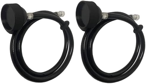 2 Packs Shampoo Bowl Hose and Sprayer, Salon Spray Head with Rubber Hose to Attach Shampoo Bowl Faucet Vacuum Breaker, Sink Replacement Part for Salon, Barber Shop, Spa, 1/4" Thread