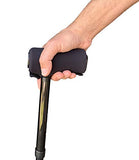 Cane Pad by Crutcheze Premium USA Made Comfort Pad for Walking Canes - Cane Handle Cushion for T-Handle Canees -Accessories for Canes Seniors - Mobility Accessory (Black)