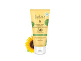 Babo Botanicals Sheer Zinc Mineral Sunscreen Lotion SPF30 - Natural Zinc Oxide - Shea Butter - Face & Body - Water Resistant - Fragrance-Free - EWG Verified - Vegan - For all ages - 3 Fl.Oz.