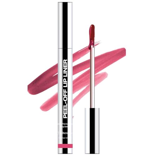 Timbersonic Lip Stain Peel Off, Timbersonic Peel off Lip Liner Stain, 8 Colors Lip Stain Peel off Tint Tattoo Color Waterproof Long-Lasting, No Smudging, Non-Stick Cup (#00)