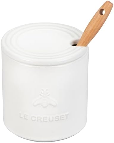 Le Creuset Stoneware Honey Pot, 14 oz., White