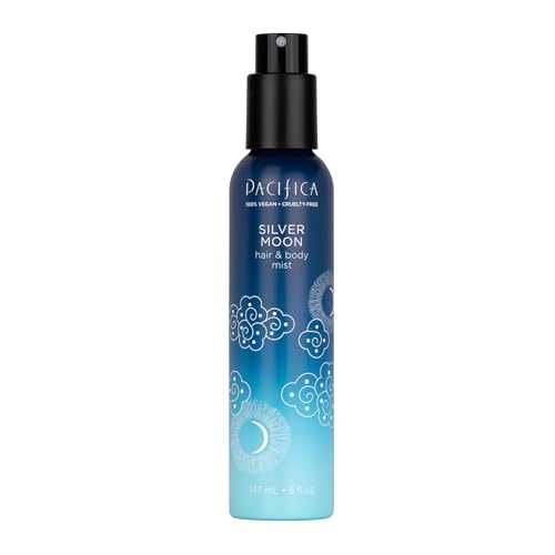Pacifica Hair Perfume & Body Fragrance Spray Mist - Silver Moon with Tonka, Santal, Cardamom, Vanilla Bean, Musk & Amber – Alcohol-Free, Vegan & Cruelty-Free, 5 oz (1 Count)