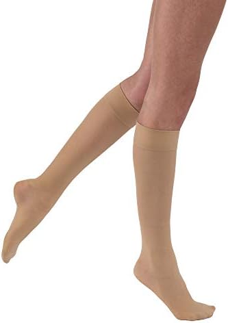 Women's Ultrasheer 20-30 mmHg Knee High Petite Support Sock Size: Small, Color: Natural