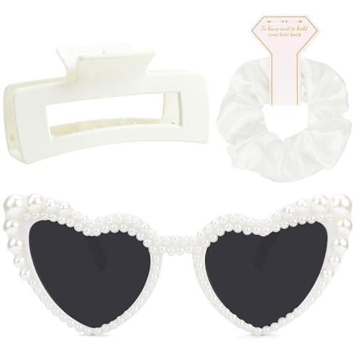 Bridal Shower Gifts for Women Bride To Be Gift Set Bride Hair Clip Claw Clip Accessories Bride Hair Scrunchie Bride Sunglasses Bachelorette Party Wedding Gifts