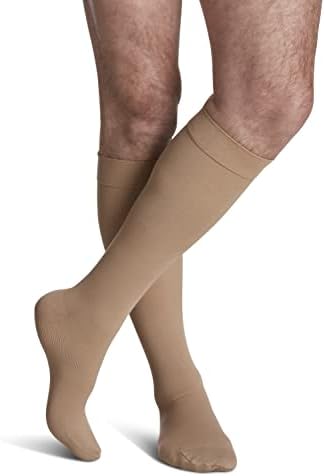 SIGVARIS Men’s Essential Cotton 230 Closed Toe Calf-High Socks 20-30mmHg