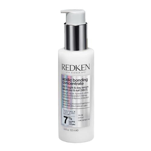 Redken Acidic Bonding Concentrate 24/7 Night & Day Serum For Damaged Hair - Nourishes & Restores, Overnight Repair & Protection