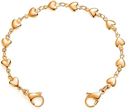 LinnaLove Heart Link Stainless Steel Interchangeable Medical Alert Bracelet