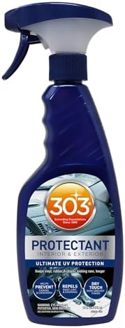 303 Products Automotive Protectant Spray - Helps Prevent Fading & Cracking, Repels Dust, Lint & Staining, Superior UV Protection & Restores Lost Color, Exterior & Interior Car Cleaning Supplies 16oz