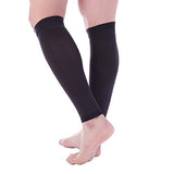 Doc Miller Premium Calf Compression Sleeve 1 Pair 20-30mmHg Graduated Support for Sports Running Circulation Recovery Shin Splints Varicose Veins (Black, Large)