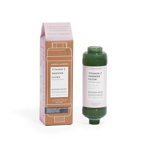 VOESH Vitamin C Shower Filter, Shower Aromatherapy, Water Purifier, Water Softener, Vegan Probiotics, Spa Shower Head, Water Filter, Shower Self-Care