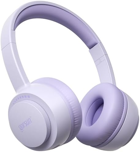 gorsun Kids Headphones, Bluetooth Headphones 5.3, Toddler Headphones 85 dBA Safe Volume, 45H Play Time, with Microphone, Kids Wireless Headphones for iPad/Tablet/Travel/School, ldeal Gift(Purple)