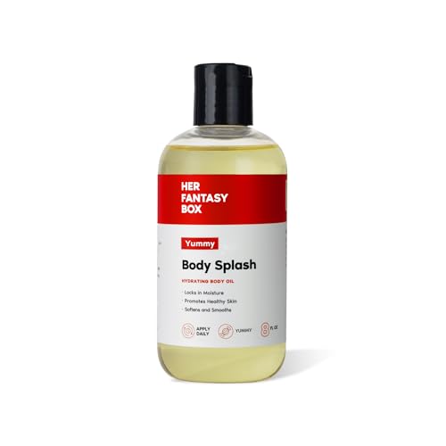 Her Fantasy Box Body Splash Hydrating Body Oil (Yummy) - Moisturizing, Non-Greasy Formula for Soft, Smooth Skin - All-Natural, Lightweight & Nourishing
