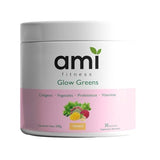 Ami Fitness Glow Greens Green Powder with Collagen- 30ct (Mango)