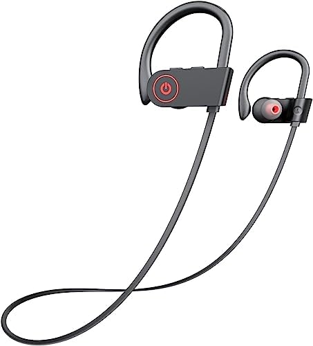 Bluetooth Headphones Wireless Earbuds 16H Playtime Wireless Headphones IPX7 Waterproof Bluetooth 5.3 Running Headphones with Mic Stereo in Ear Earphones Sound Isolation for Workout, Sports Black