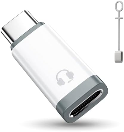 TiMOVO for Lightning to USB C Audio Headphone Adapter with Line Control, Lighting to USB C Earphone Adaptor for iPhone 16/15 Series, iPad Air/Pro/Mini, Not for Charging and Data Transfer, White