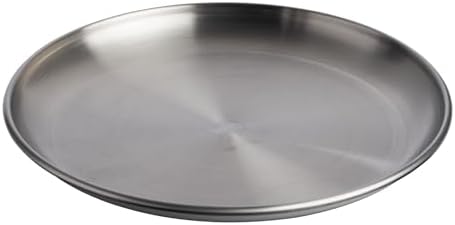 Stanley Wildfare Pro Stainless Steel Plate | 8 in Stackable Plate | Packable Outdoor Dishware | Camping Essentials for Your Camp Kitchen | BPA-Free | Pale Pebble & Stone