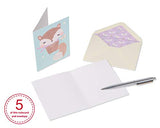 Papyrus Blank Cards with Envelopes, Playful Critters (20-Count)