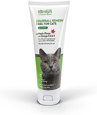 Tomlyn Laxatone Maple-Flavored Hairball Remedy Gel for Cats and Kittens, 4.25oz