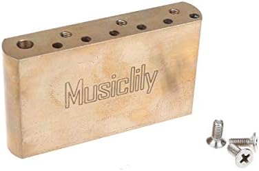 Musiclily Ultra 10.5mm Full Brass 42mm Standard MIM Style Tremolo Block for Mexico Fender Strat and China made Squier Classic Vibe/Speical Electric Guitar