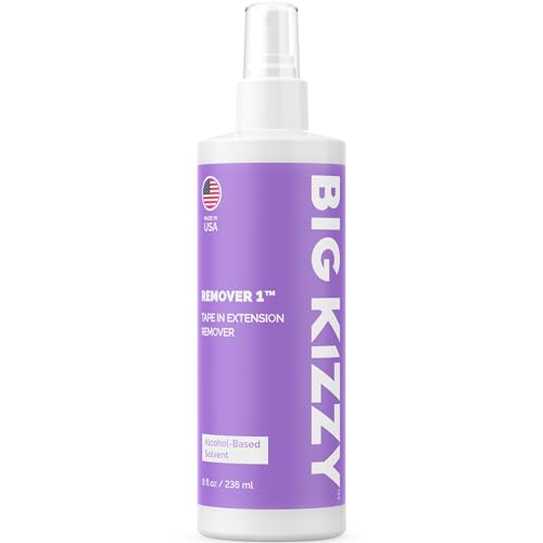 Big Kizzy Tape in Extension Remover Spray - Remover 1 (8oz) - Fastest and Easiest Tape In Remover - Compatible with all Human Hair Extension Tape