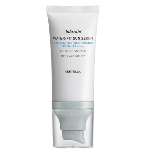 Centella Sunscreen SPF50, Madagascar Moisturizing Non-Sticky Water-Fit Sun Serum for All Skin. (1 Pcs)