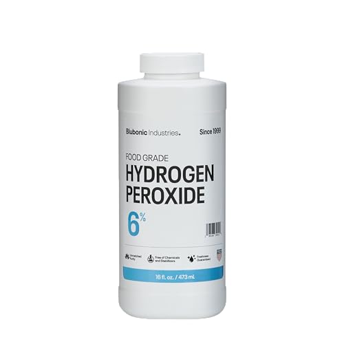 Blubonic 6% Hydrogen Peroxide, Food Grade - H2O2, Manufactured Within 30 Days for Uncompromised Potency and Freshness - 16 fl oz