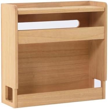KIRIGEN Wireless Router Storage Box Multi Layer Router Organizer Shelf Box Wood Power Cable Management and Organizing Rack Box for Office and Home Natural (LYQ-NA)