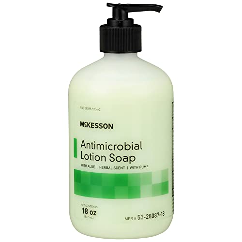 McKesson Antimicrobial Lotion Hand Soap with Aloe, Herbal Scent, 18 oz
