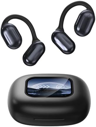 Open Ear Headphones Wireless Bluetooth 5.4 Earbuds With High Definition Display Charging Case 35Hours Play time IPX5 Waterproof ear buds OWS Headphones Immersive Sound Headset for Running & Workouts