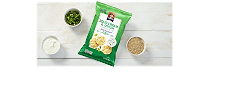 Quaker Rice Crisps, Sour Cream & Onion, 3.03 oz Bags, 12 Count (Packaging May Vary)