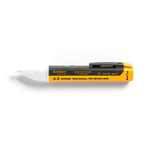 Fluke 1AC II VoltAlert Non-Contact Voltage Tester, Pocket-Sized, 90-1000V AC, Audible Beeper, 2 Year Warranty, CAT IV Rating, Packaging May Vary