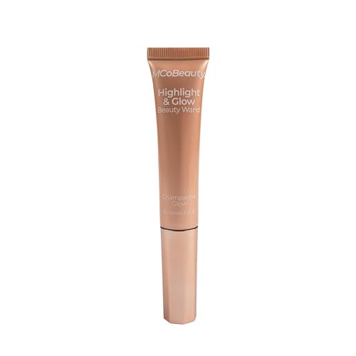 MCoBeauty Highlight & Glow Beauty Wand, Champagne Glow, Luminous Highlight for Radiance Skin, Vegan, Cruelty Free Cosmetics