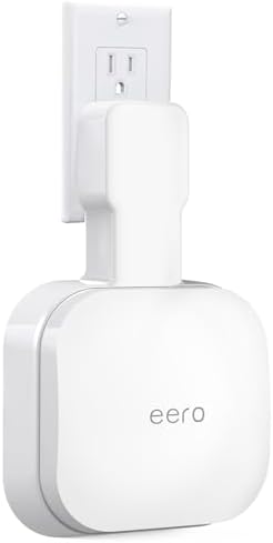Wall Mount Holder for eero Pro 6e/Pro 6, No Messy Wires, Space Saving, Outlet Wall Stand Bracket Compatible with eero Pro 6e/Pro 6 Mesh Wi-Fi System Extender Router (1 Pack)