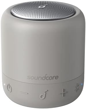 Soundcore Anker Mini 3 Bluetooth Speaker, Waterproof IPX7, Enhanced BassUp Technology, PartyCast Feature, User-Friendly EQ Settings, Ideal for Shower,Travel,Camping,Beach,Party
