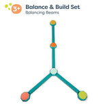 B. toys – Balance Beam for Kids – Interlocking Balancing Beams – 5 Sensory Pads & 8 Beams – Active Play for Toddlers, Kids – 3 Years + – Balance & Build Set