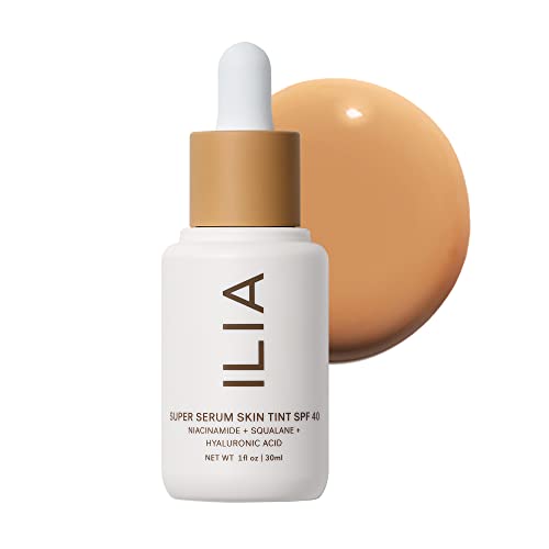 ILIA - Super Serum Skin Tint SPF 40 | Non-Comedogenic, Vegan, LIghtweight to Help Against Blue Light, + Pollution while Hydrating, Smoothing, + Refining (Morgat ST11.5, 1 fl oz | 30 ml)