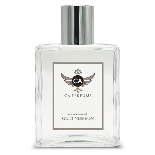 CA Perfume Impression of Guiltiness Men For Men Replica Fragrance Dupes Eau de Parfum Spray Bottle 3.4 Fl Oz/100ml-X1