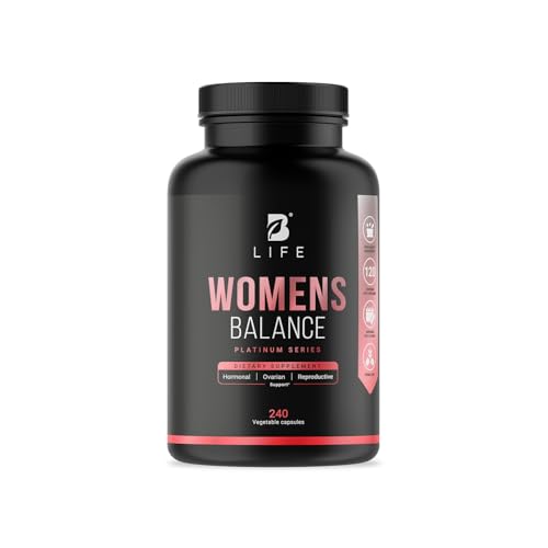 Women's Balance Supplement with Natural Ingredients: Dim, Dong Quai, BioPerine®, Myo & D-Chiro Inositol | 240 Caps - 120 Days | 400mg of Dim per Serving | Hormone Balance | Made in The USA by B Life.