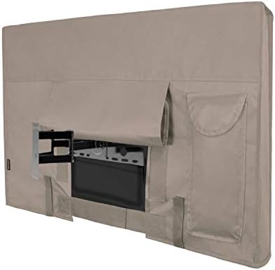 Easy-Going Outdoor TV Cover for 50 to 52 inches LCD, LED, Waterproof, Weatherproof and Dust-Proof TV Screen Protectors with Cleaning Cloth (52 inch,Camel)