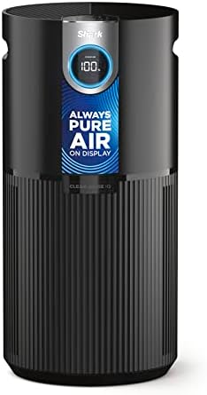 Shark AP1000 Clean Sense Air Purifier MAX, Allergies, HEPA Filter, 1100 Sq Ft, XL Room, Living Room, Whole Home, Captures 99.98% of Particles, Pollutants, Dust, Smoke, Allergens & Smells, Grey