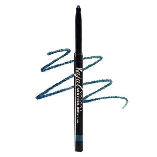 VASANTI Kajal Waterline Eyeliner Pencil - Long-lasting, Waterproof, Smudge-proof, Safe for Sensitive Eyes, Waterline Eye Liner - Opthalmologist Approved and Tested (Ice Blue)