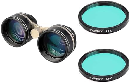 SV407 Wide Angled Binoculars Bundle with Telescope Filter 2 inches UHC Filter 2 Pack for Moon Watching