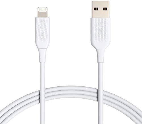 Amazon Basics 2-Pack Fast Charging USB-A to Lightning ABS Durable Charger Cable, MFi Certified for Apple iPhone Charging, iPhone 14 13 12 11 X Xs Pro, Pro Max, Plus, iPad, 6 Foot Length, White